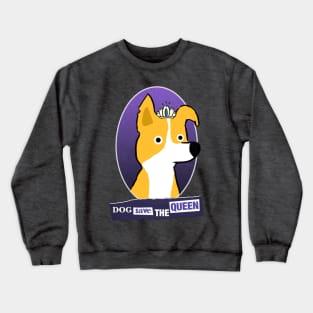 Dog save the Queen - Retro Punk halftone style Crewneck Sweatshirt